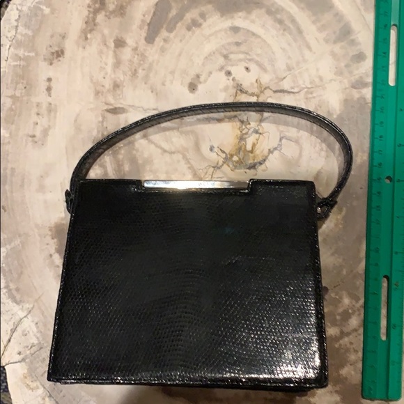 Calvin Klein Snake Embossed Black Patent Lady Bag - Picture 8 of 8